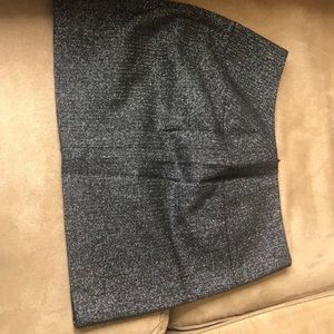 Black and silver sparkly high waisted skirt